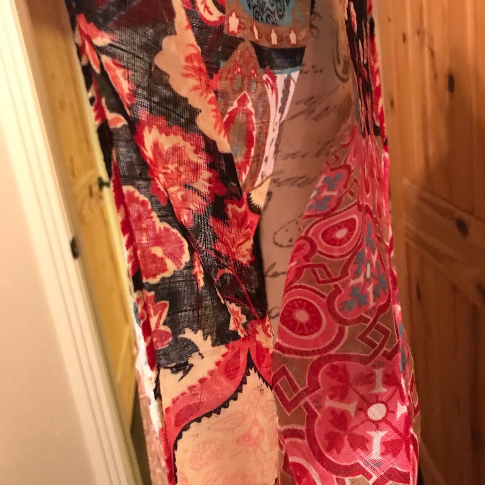 Mint Green Multicolored Kimono - Picture 4 of 8